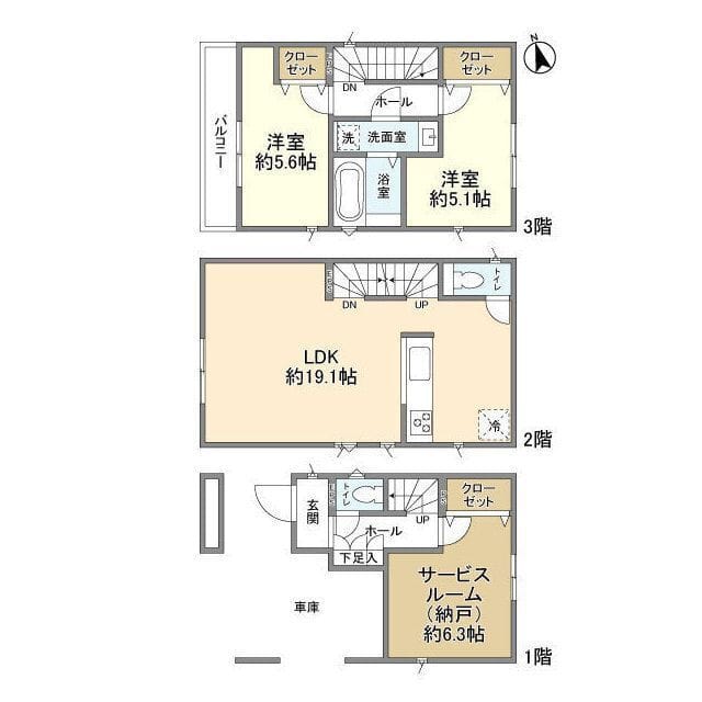 Kolet足立小台#02 21.5万円/入力なし/なし 間取り図