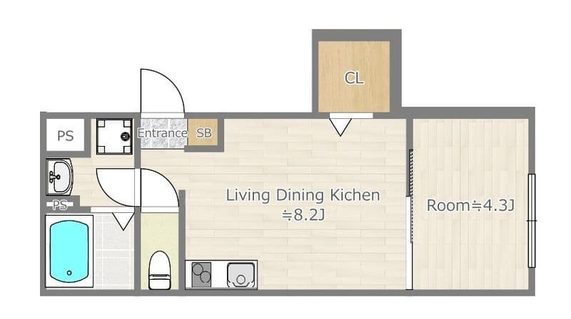Sapphire Estates 401 間取り図