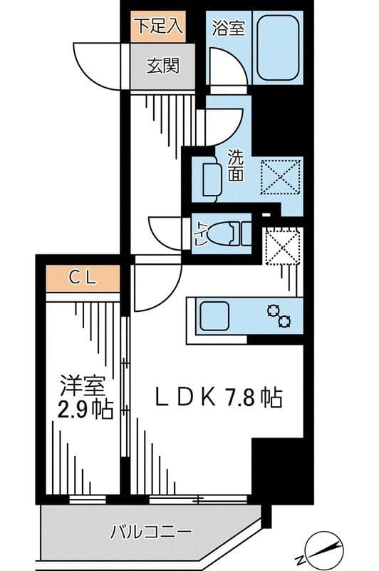 ザ・パーククロス門前仲町 0904 間取り図