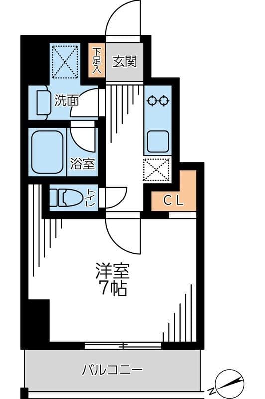 ザ・パーククロス門前仲町 1003 間取り図