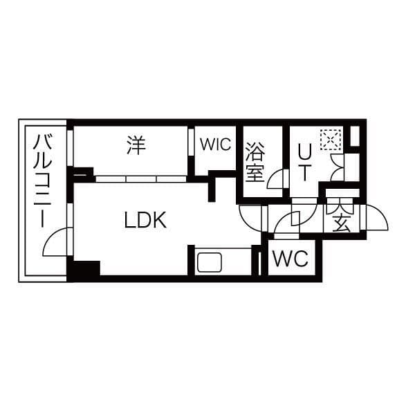 シーズンフラッツ高田馬場リバーサイドノース 201 間取り図