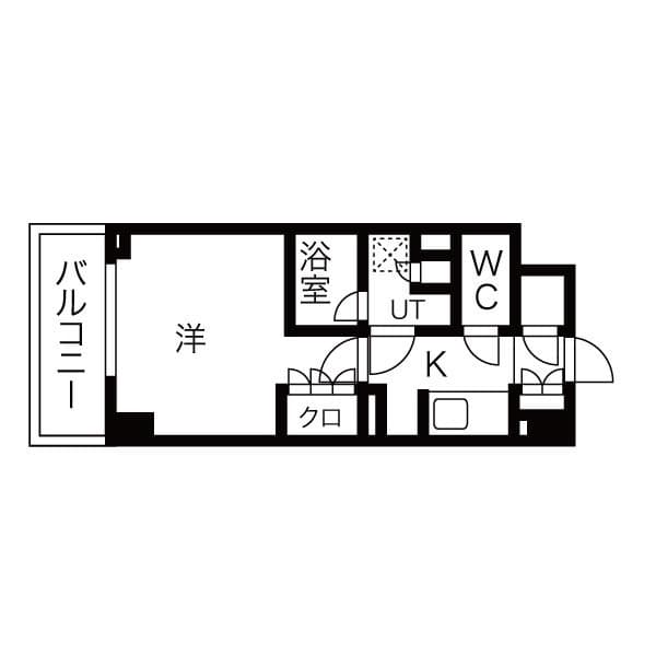 シーズンフラッツ高田馬場リバーサイドノース 402 間取り図