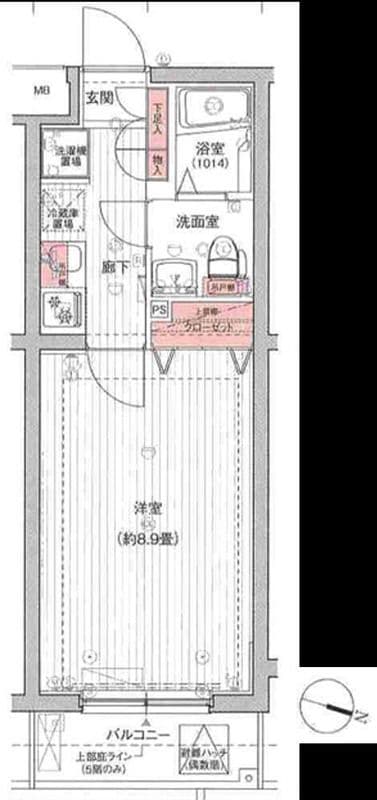 プレール・ドゥーク板橋区役所前Ⅱ 303 間取り図