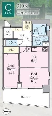 リックアート東陽 201 間取り図