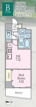 リックアート東陽 202 間取り図
