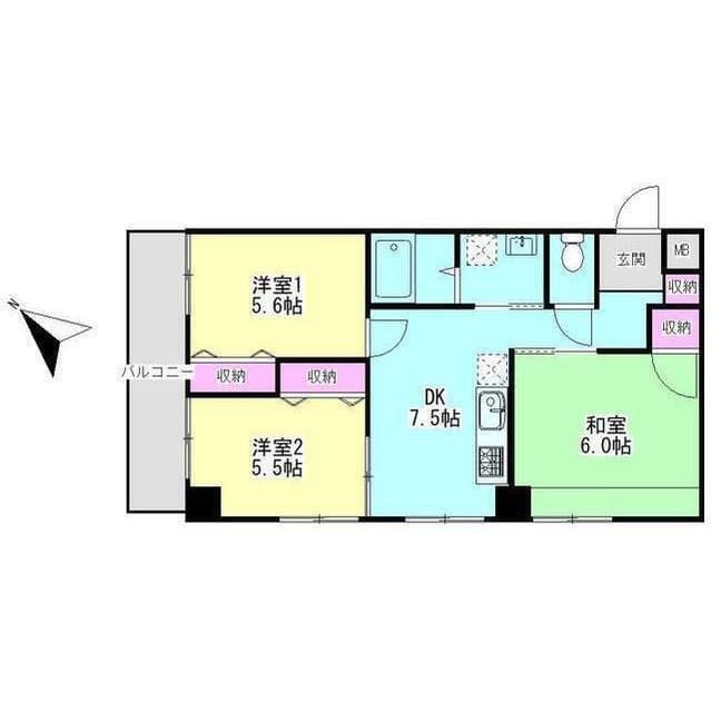 フォレストガーデン 304 間取り図