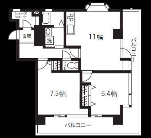 アルカサール鶴見中央 801 間取り図