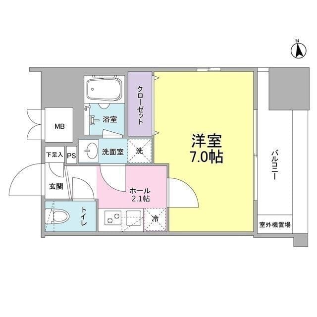 リバーレ東新宿 0803 間取り図