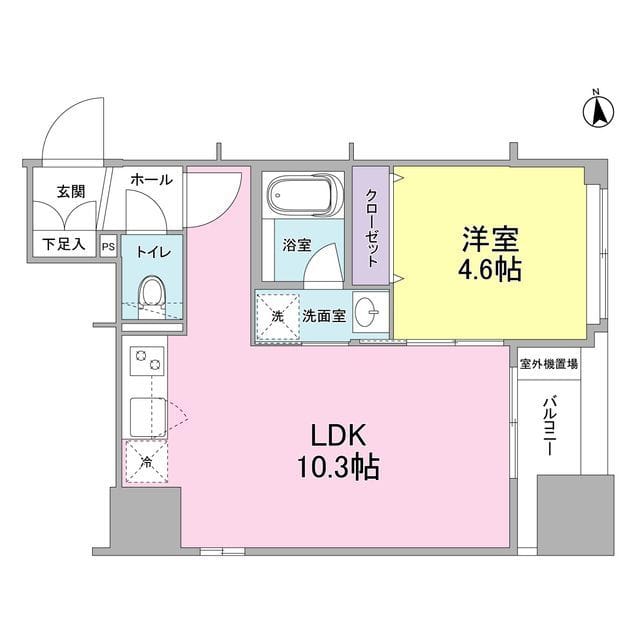 リバーレ東新宿 0902 間取り図