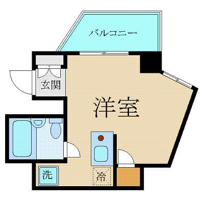 プレール新宿余丁町 404 間取り図