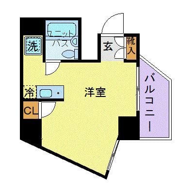 プレール新宿余丁町 704 間取り図