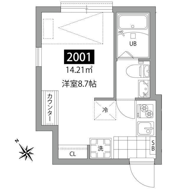 ガーデンテラス代々木上原 2001 間取り図
