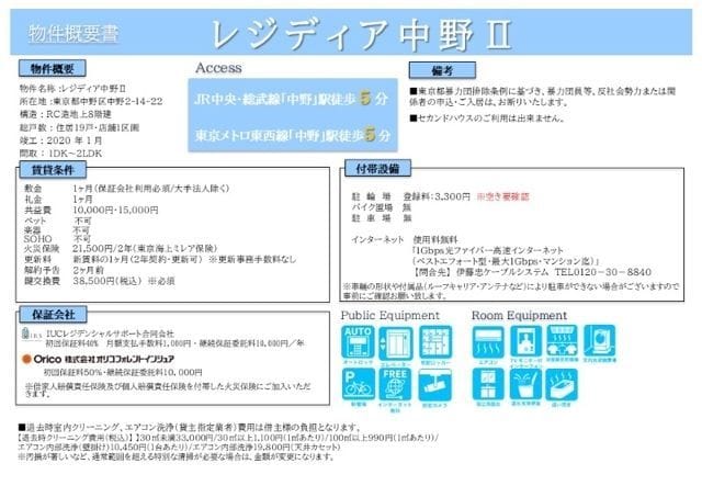 レジディア中野Ⅱ 0402