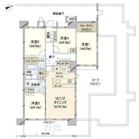 ルネ横浜戸塚 556 間取り図