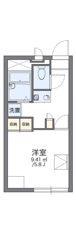 レオパレスクレスト笹塚 105 間取り図
