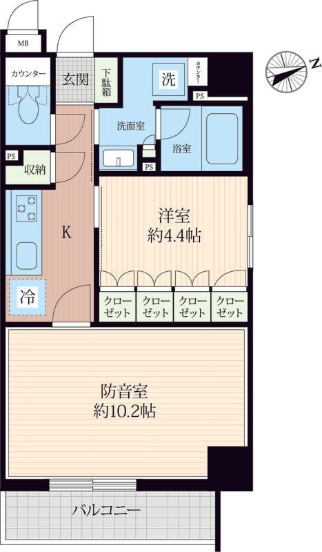 「防音マンション」ジェイグランコート中野 601 間取り図