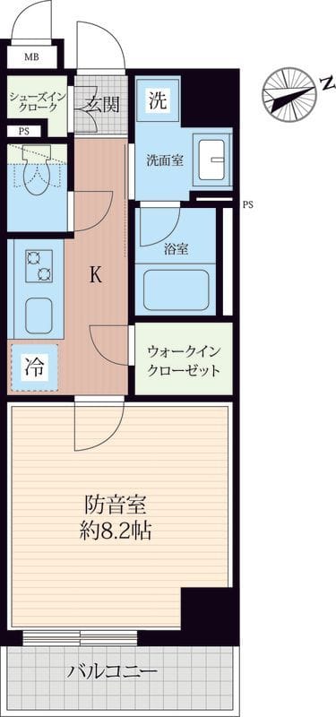 「防音マンション」ジェイグランコート中野 902 間取り図