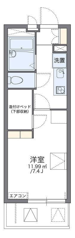 レオパレス21リバーアイランド 212 間取り図