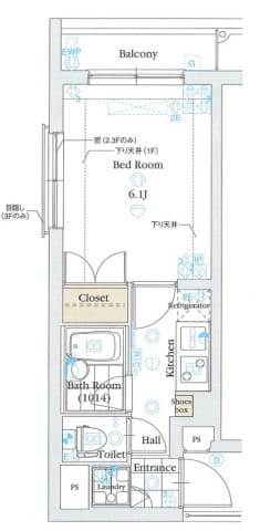 グラントゥルース目黒花房山 301 間取り図