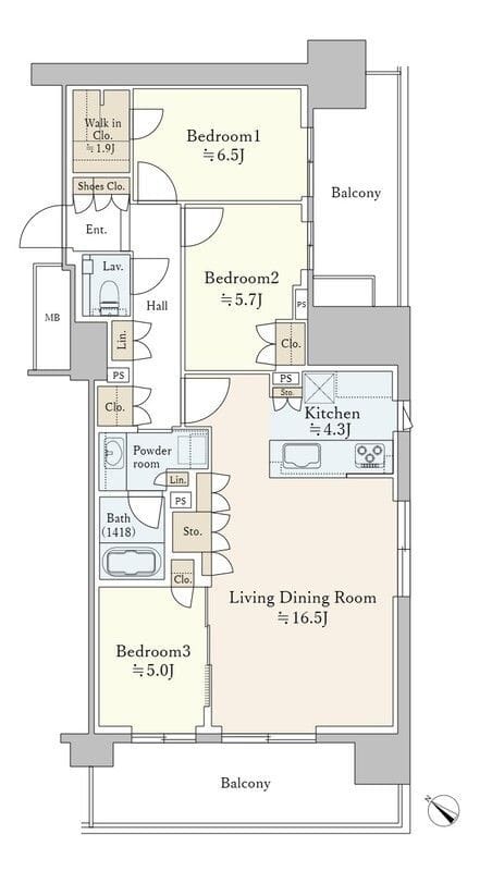 HARUMI FLAG PARK VILLAGE B棟 1803