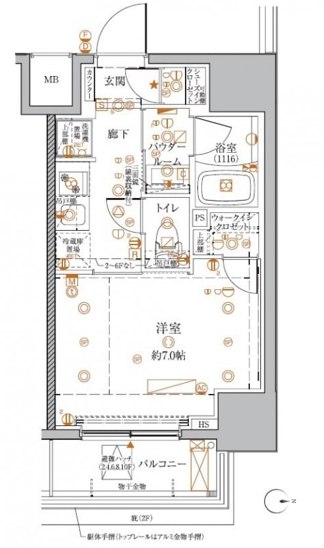 クレイシアIDZ王子マークプレイス 302 間取り図