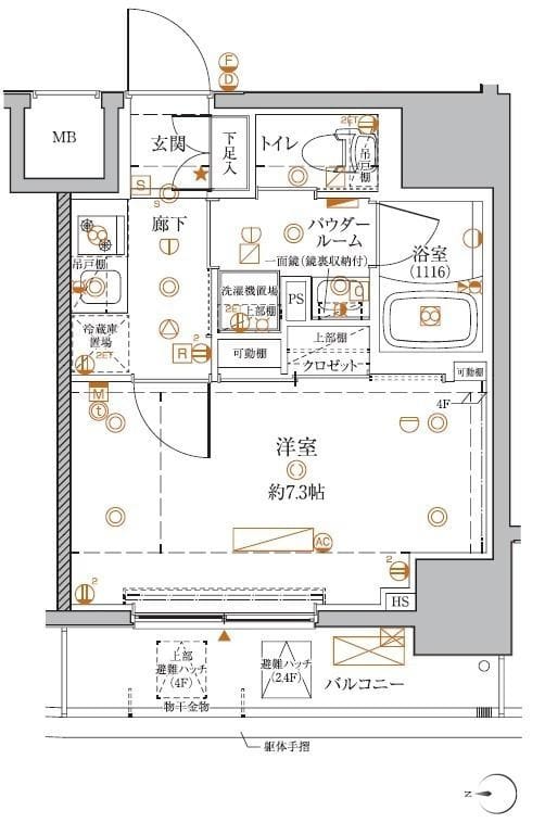 クレイシアIDZ王子マークプレイス 304 間取り図