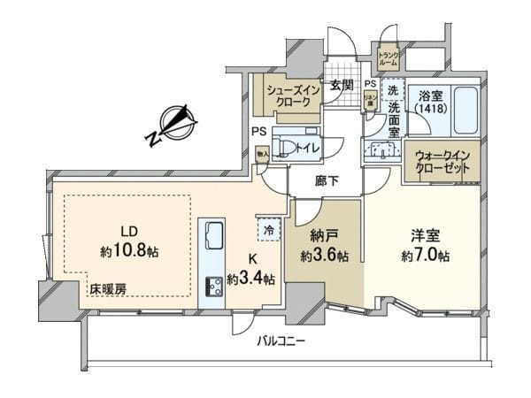 品川タワーレジデンス 1405 間取り図