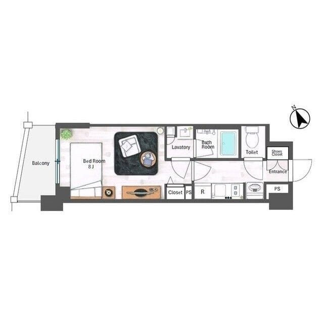 AIFLAT代々木上原 203 間取り図