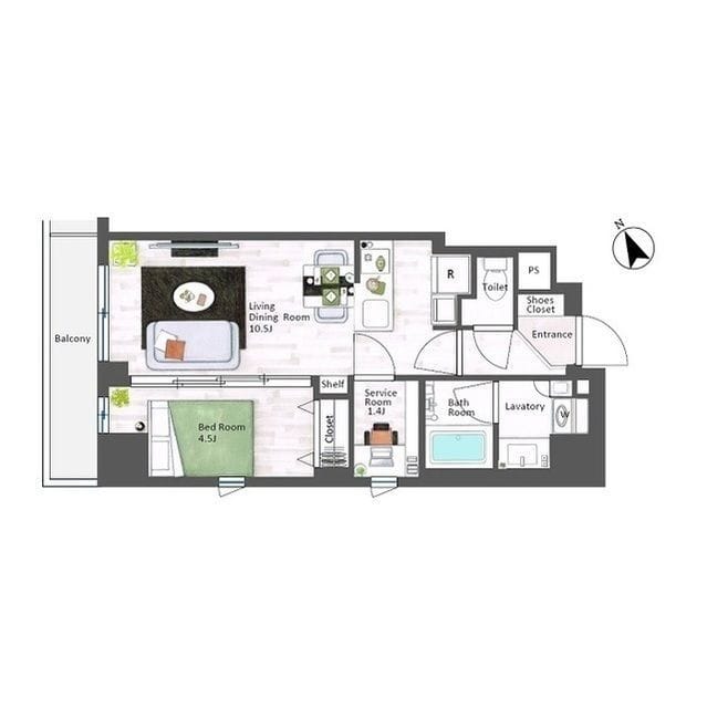 AIFLAT代々木上原 501 間取り図