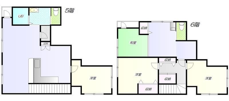 レアル新宿 5,6階 132万円/入力なし/入力なし 間取り図