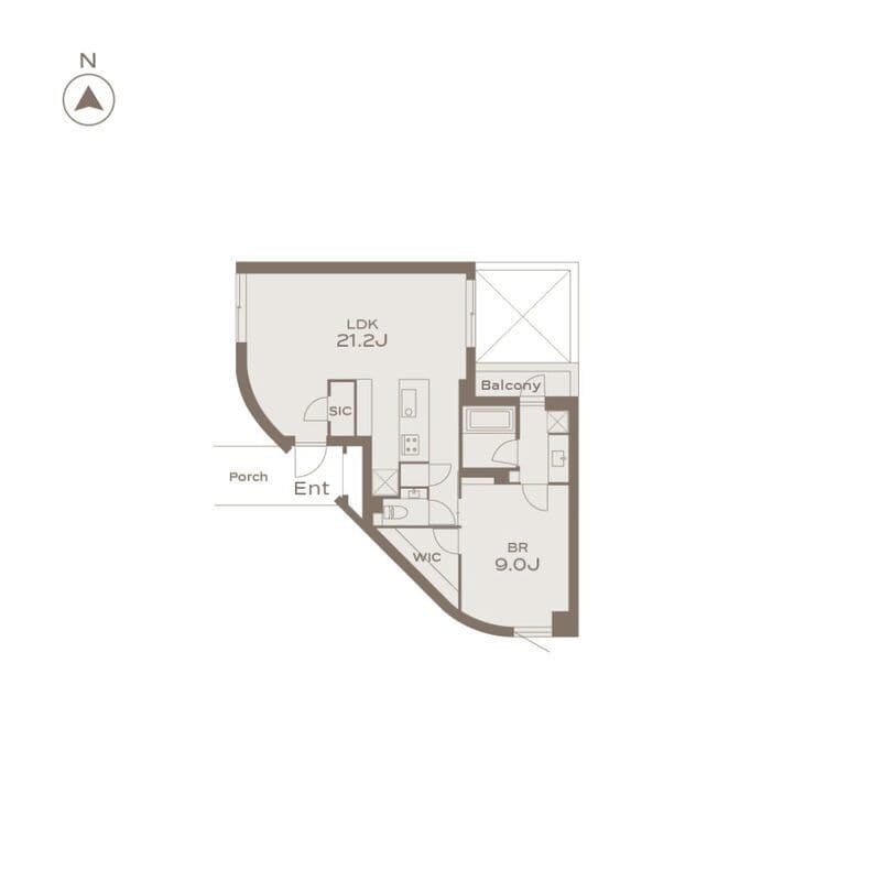 THE GRANDUO KAMIMEGURO 202 間取り図