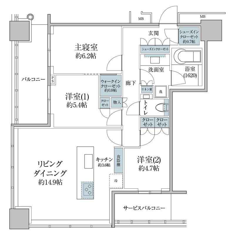 WORLD TOWER RESIDENCE 19階