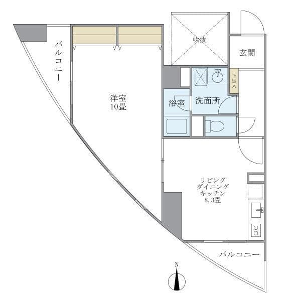 サンハイツ浅草 402 間取り図