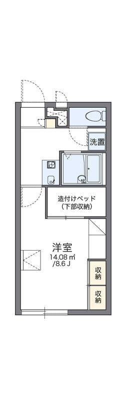 レオパレススプリング 204 間取り図