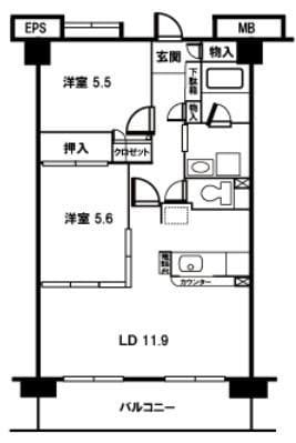 テラス・コンコード 602 間取り図