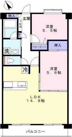 テラス・コンコード 703 間取り図