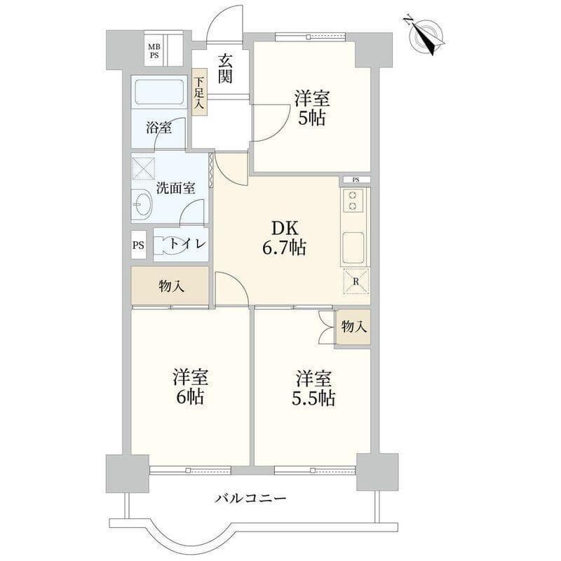 ハイネス目黒 213 間取り図