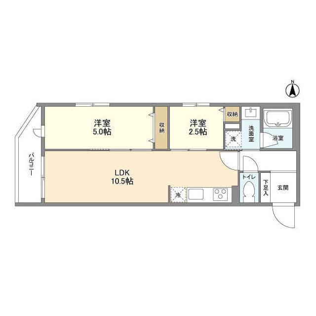 パルムクレスト武蔵小山 サウス棟 202 間取り図