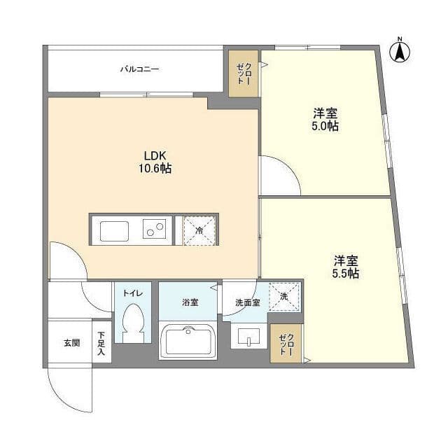 パルムクレスト武蔵小山 サウス棟 305 間取り図