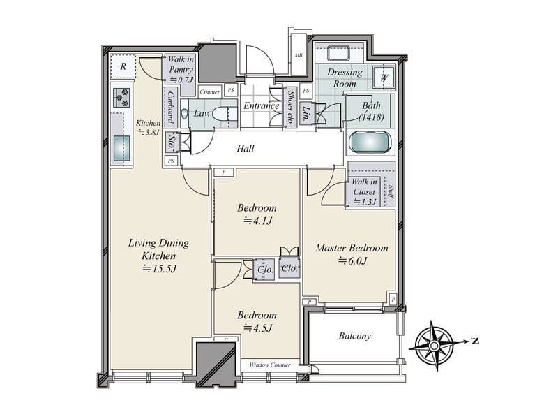 パークコート ザ・三番町ハウス 1008