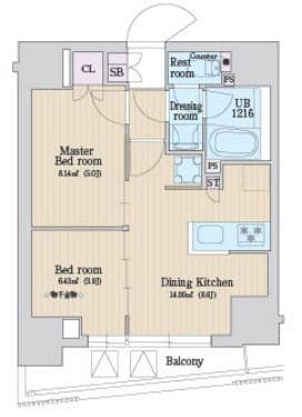 ラクレイス曳舟 401 間取り図