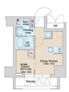 ラクレイス曳舟 403 間取り図