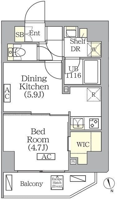 BRICK RESIDENCE 南青山 1201 間取り図