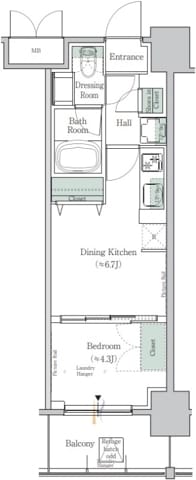 ワンルーフレジデンス台東根岸 805