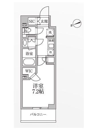 レジディア新御徒町Ⅱ 0512 間取り図