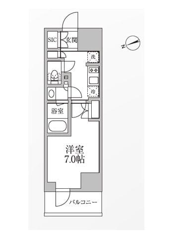 レジディア新御徒町Ⅱ 0611 間取り図