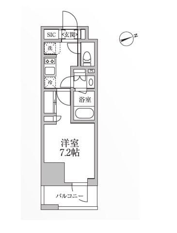 レジディア新御徒町Ⅱ 0901 間取り図