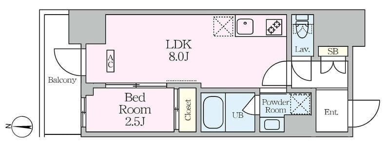 Garden Xavis 木場 1201 間取り図
