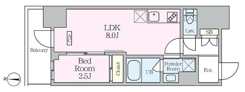 Garden Xavis 木場 601 間取り図