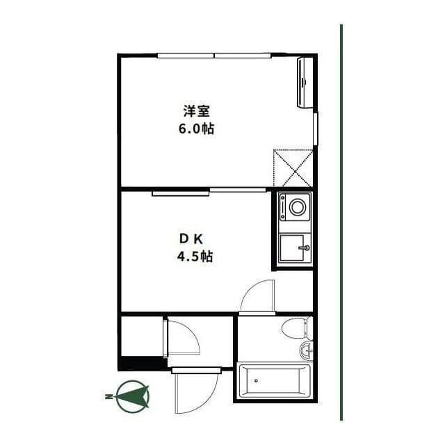 パークノヴァ百人町 501 間取り図